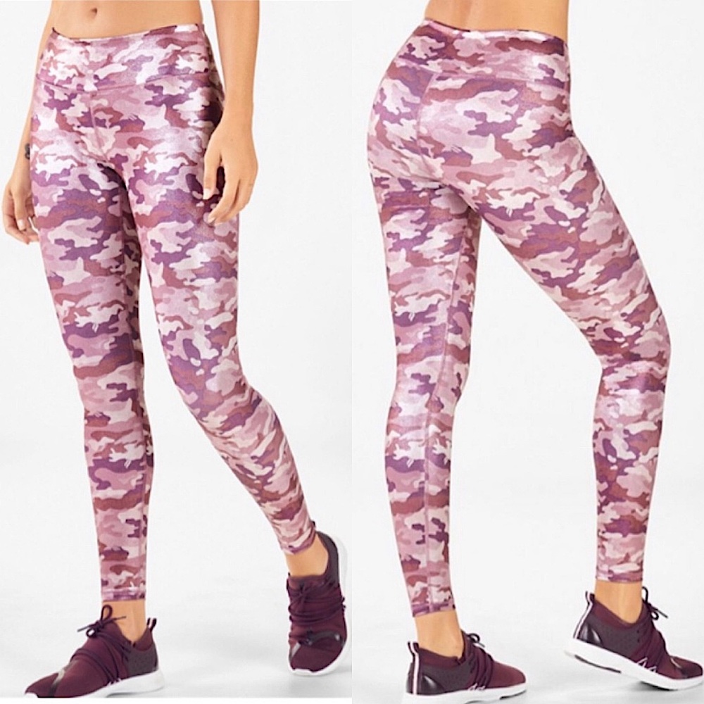 Fabletics Mid-Rise PowerHold Camo Shine Legging